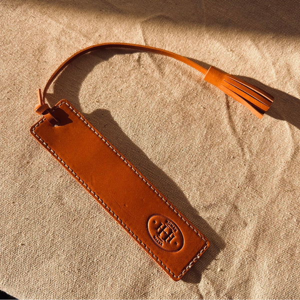 Handcrafted Leather Bookmark with Tassel