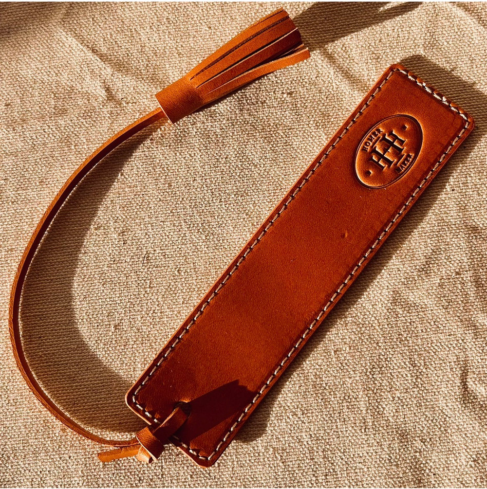 Handcrafted Leather Bookmark with Tassel