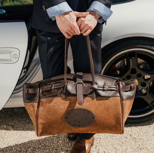 Chocolate Brown Rough out Carryall Tote