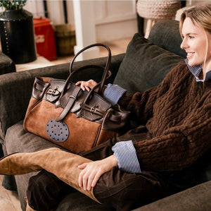 Chocolate Brown Rough out Carryall Tote