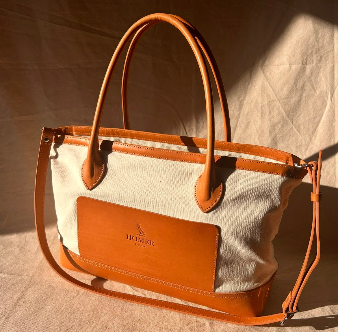 Ivy Canvas Tote - Laptop case with Zipper Closure