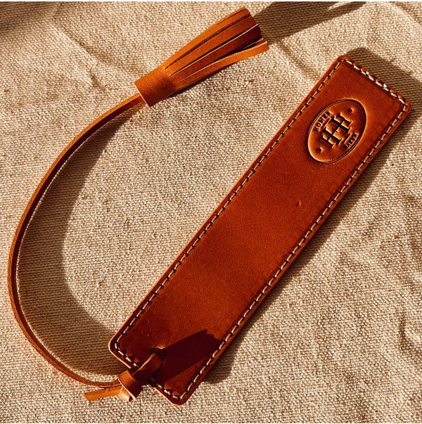 Handcrafted Leather Bookmark with Tassel