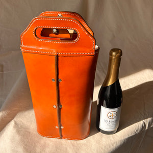 Image shows the beauty of the back construction of the wine case 