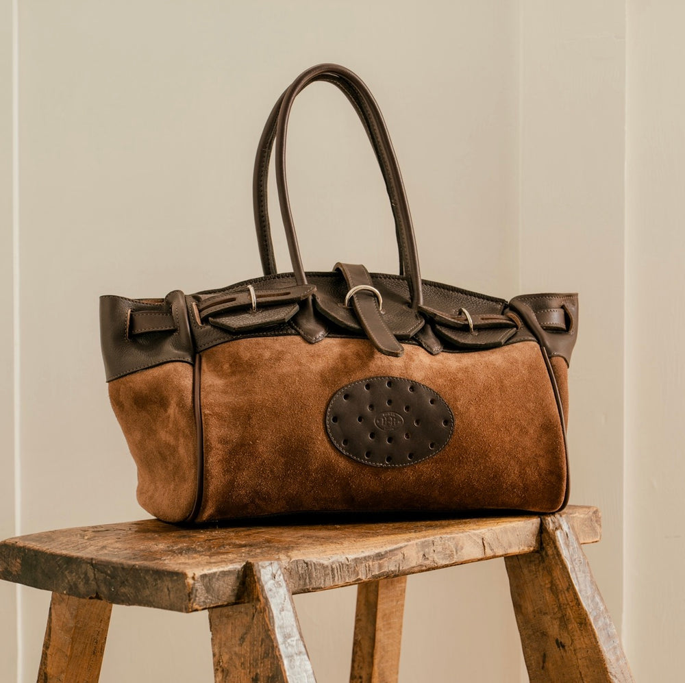 Chocolate Brown Rough out Carryall Tote