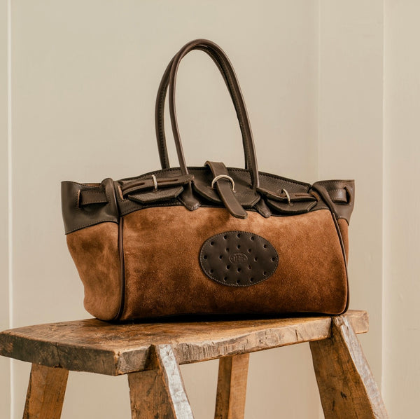 Chocolate Brown Rough out Carryall Tote