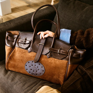 Chocolate Brown Rough out Carryall Tote