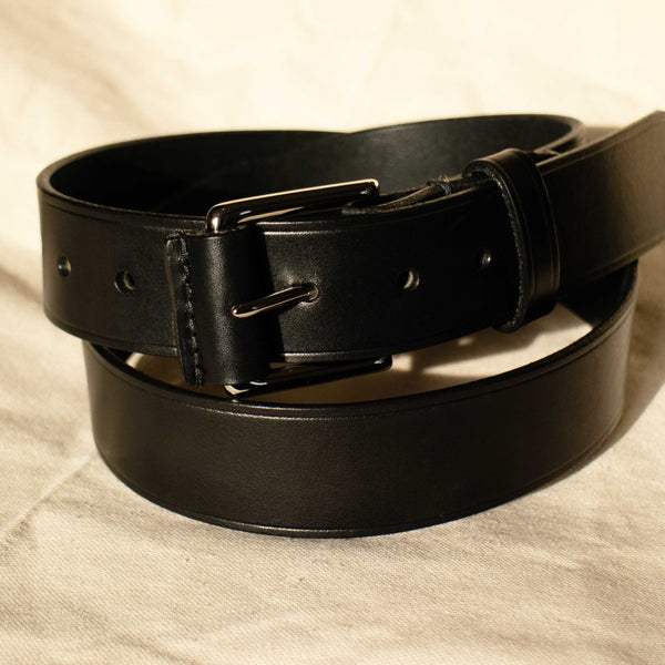 Black Leather Homer Belt
